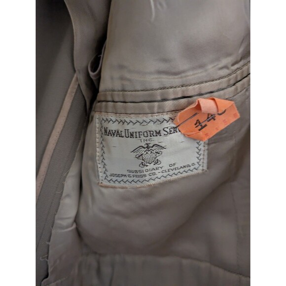 Vintage WWII US Navy Uniform Tunic Khaki Size 41 - Picture 6 of 15